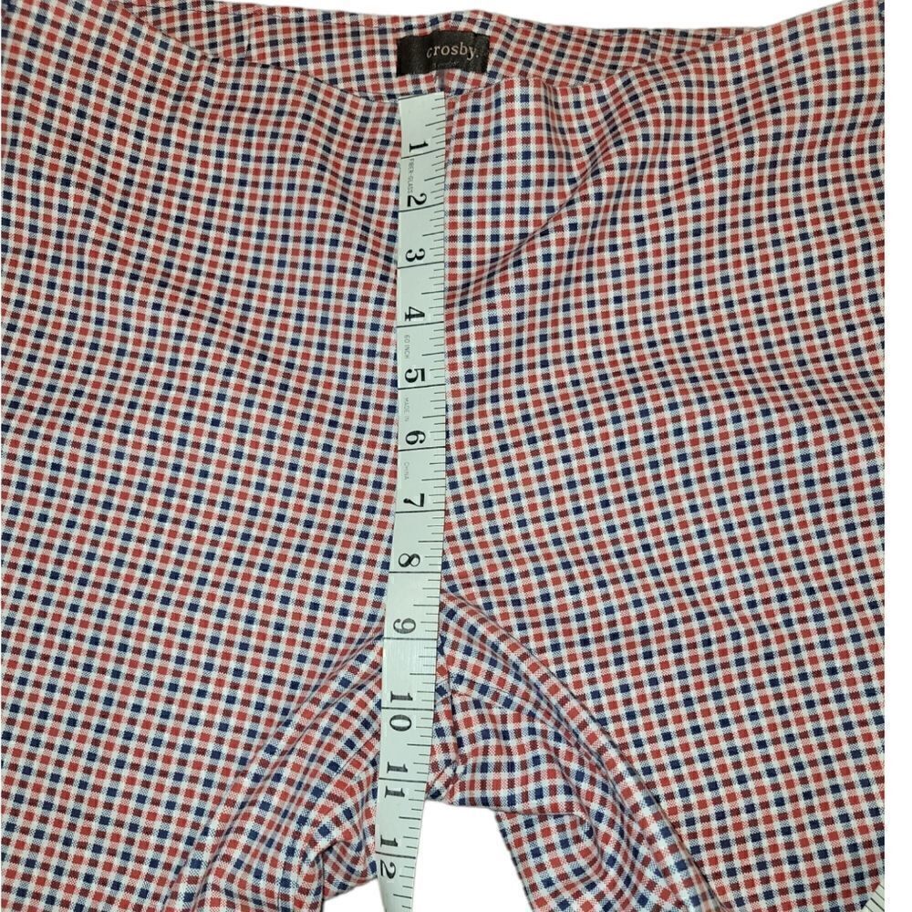 NWOT Crosby. Springfield Cropped Red Blue Gingham Pull on Pant 8 - Picture 7 of 12